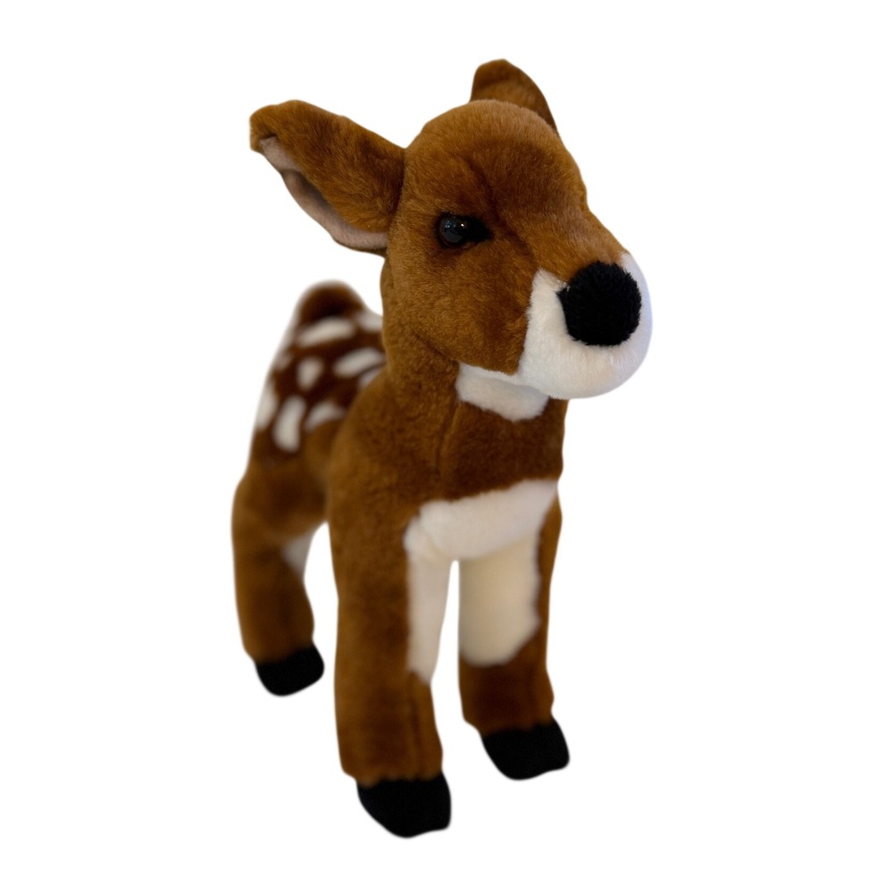 Douglas The Cuddle Toy Fawn Plush Stuffed Animal Standing Deer Brown White 10in